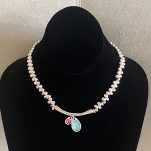 UNO de 50 Silver-Plated Necklace "Eclipse" COL1343